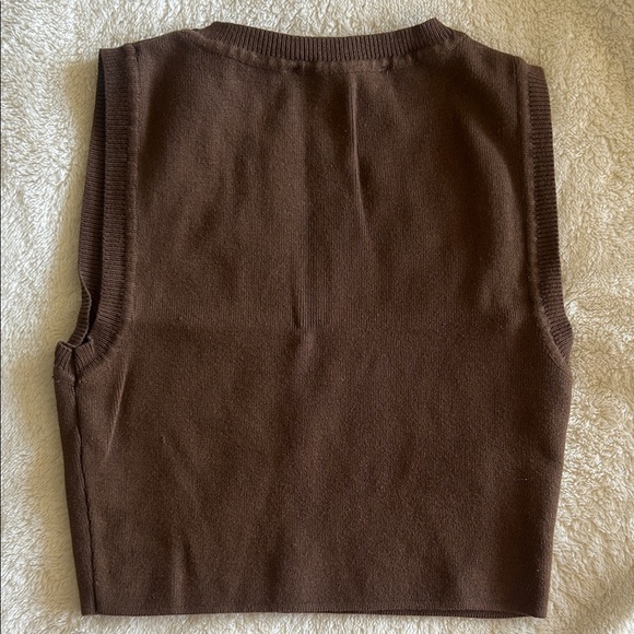Zara Chocolate Brown Knit Tank - Picture 3 of 3